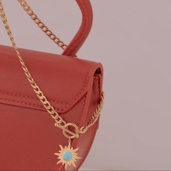 18K Gold Plated Natural Turquoise Stone Choker Necklace - Picture 5 of 12